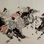 Ancient Chinese polo on horseback