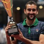 Marin Cilic with the winning trophy