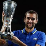 Marin Cilic with the winning trophys