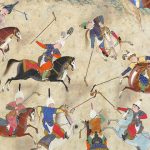 Painting of polo played in antient Persia