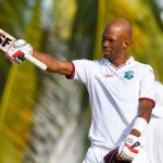 Roston Chase after notching up his second Test hundred